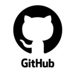 github-logo-git-hub-icon-with-text-on-white-and-black-background-free-vector